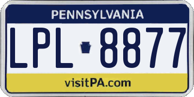 PA license plate LPL8877