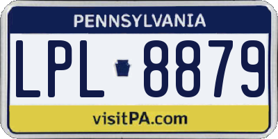 PA license plate LPL8879
