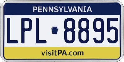 PA license plate LPL8895