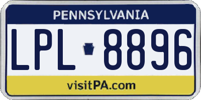 PA license plate LPL8896