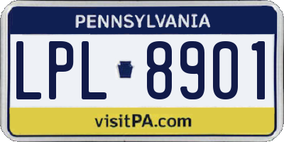PA license plate LPL8901