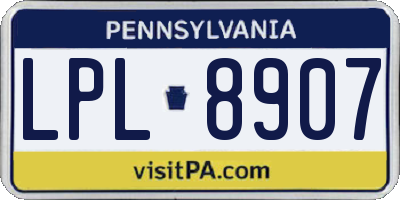 PA license plate LPL8907