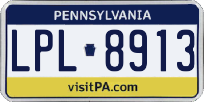 PA license plate LPL8913