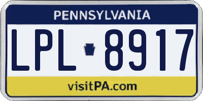 PA license plate LPL8917