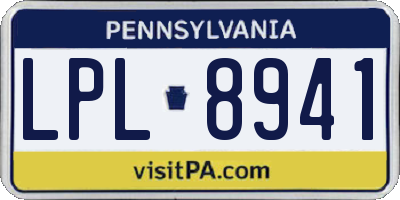 PA license plate LPL8941