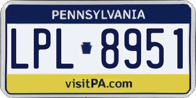 PA license plate LPL8951