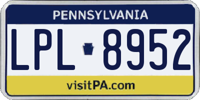 PA license plate LPL8952