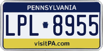 PA license plate LPL8955