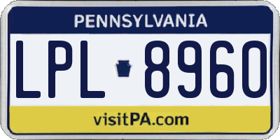 PA license plate LPL8960