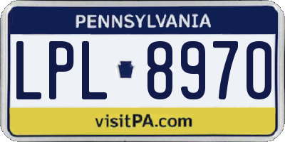 PA license plate LPL8970