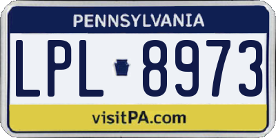 PA license plate LPL8973
