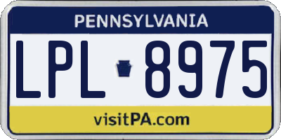 PA license plate LPL8975