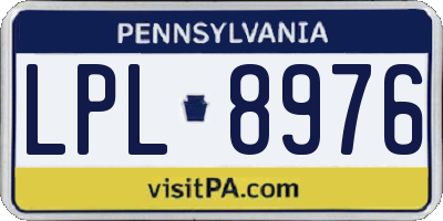 PA license plate LPL8976