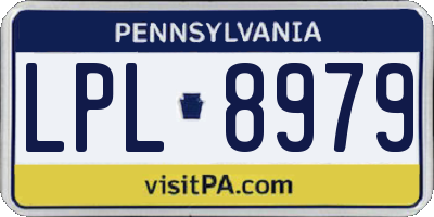 PA license plate LPL8979