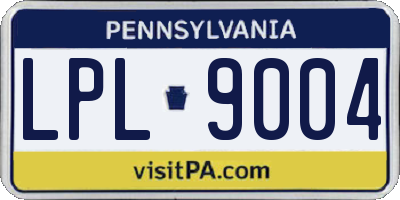 PA license plate LPL9004