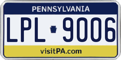 PA license plate LPL9006