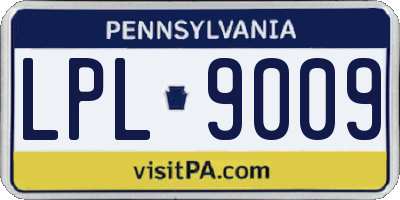 PA license plate LPL9009