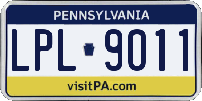 PA license plate LPL9011