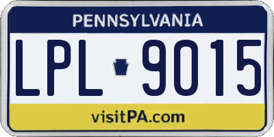 PA license plate LPL9015