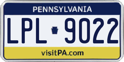 PA license plate LPL9022