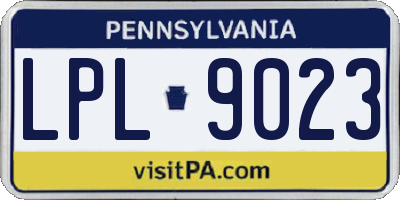 PA license plate LPL9023