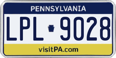 PA license plate LPL9028
