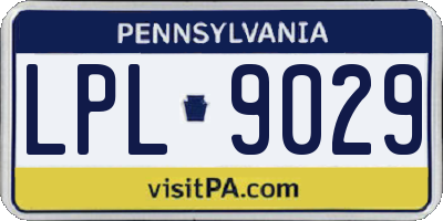 PA license plate LPL9029