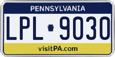 PA license plate LPL9030