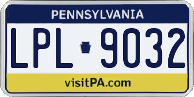 PA license plate LPL9032
