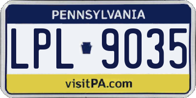 PA license plate LPL9035