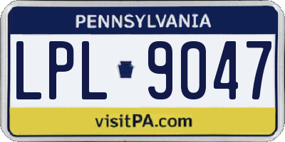 PA license plate LPL9047