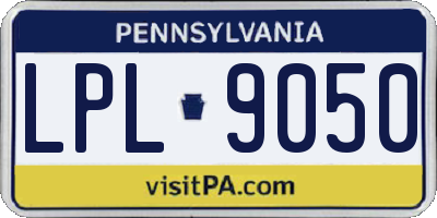 PA license plate LPL9050