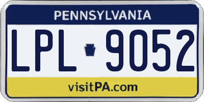 PA license plate LPL9052