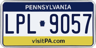PA license plate LPL9057