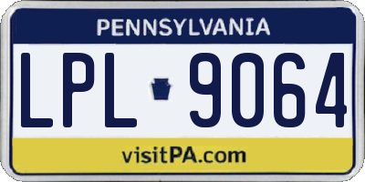 PA license plate LPL9064
