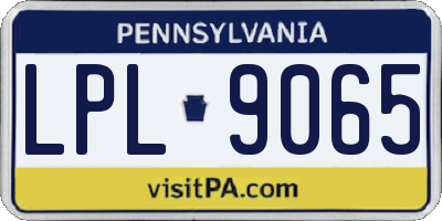 PA license plate LPL9065
