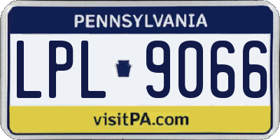 PA license plate LPL9066