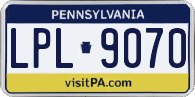 PA license plate LPL9070