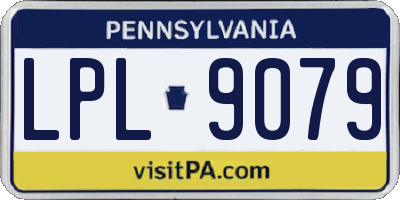 PA license plate LPL9079