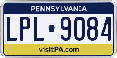 PA license plate LPL9084