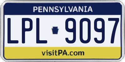 PA license plate LPL9097