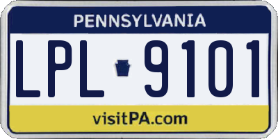 PA license plate LPL9101
