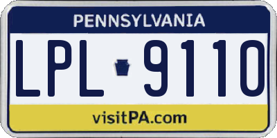 PA license plate LPL9110