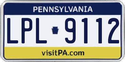 PA license plate LPL9112