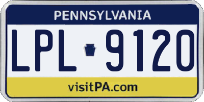 PA license plate LPL9120