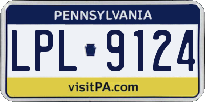PA license plate LPL9124
