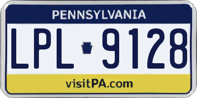 PA license plate LPL9128