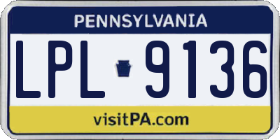 PA license plate LPL9136