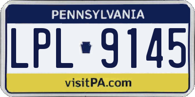 PA license plate LPL9145