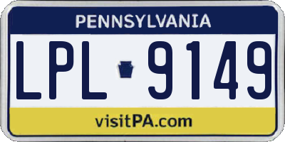 PA license plate LPL9149